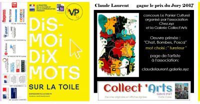 Claude Laurent gagne le prix du jury Concours "Le Panier Culturel- Dis moi Dix mots" Chez.xyz