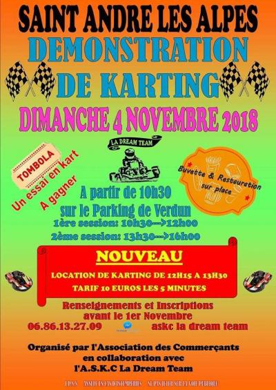 Démonstration de Karting à Saint André les Alpes (04)