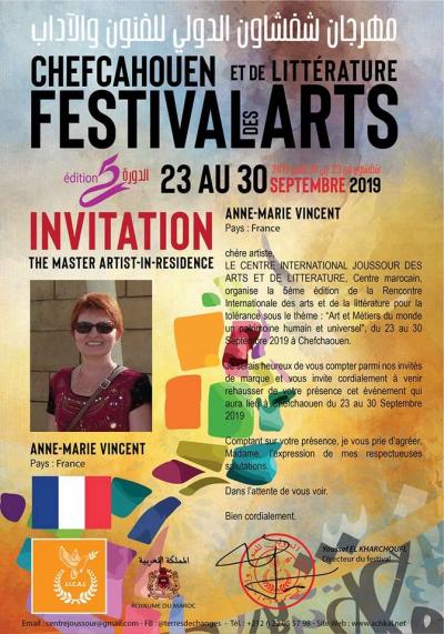 Festival International des Arts et de la Littérature avec Anne-Marie Vincent