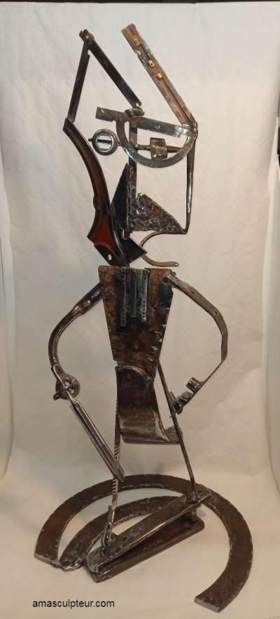 Guerrier Perse - Sculpture métal par Ama