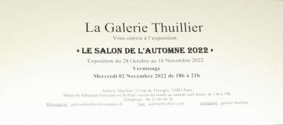 LA GALERIE THUILLIER  LE SALON DE L' AUTOMNE 2022